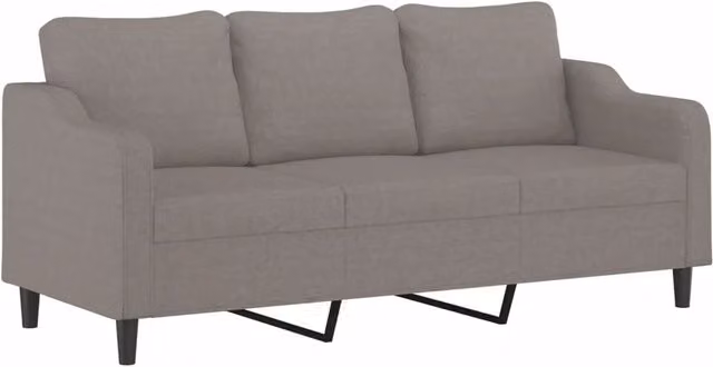 Divano | Divano da soggiorno | Sofa a 3 Posti Tortora 180 cm in Tessuto