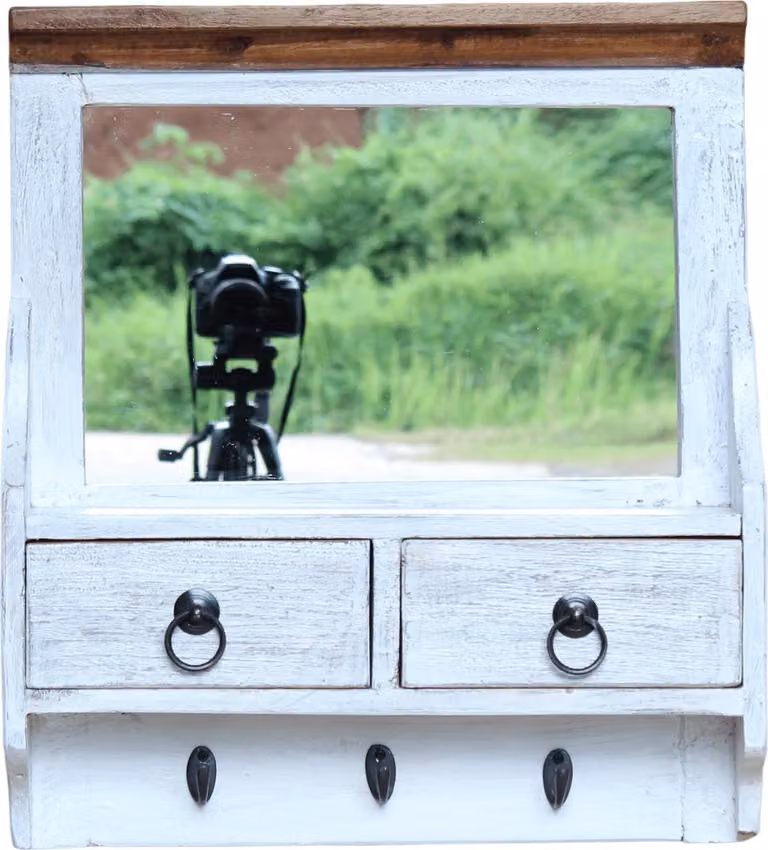 Specchiera in stile vintage in legno laccato