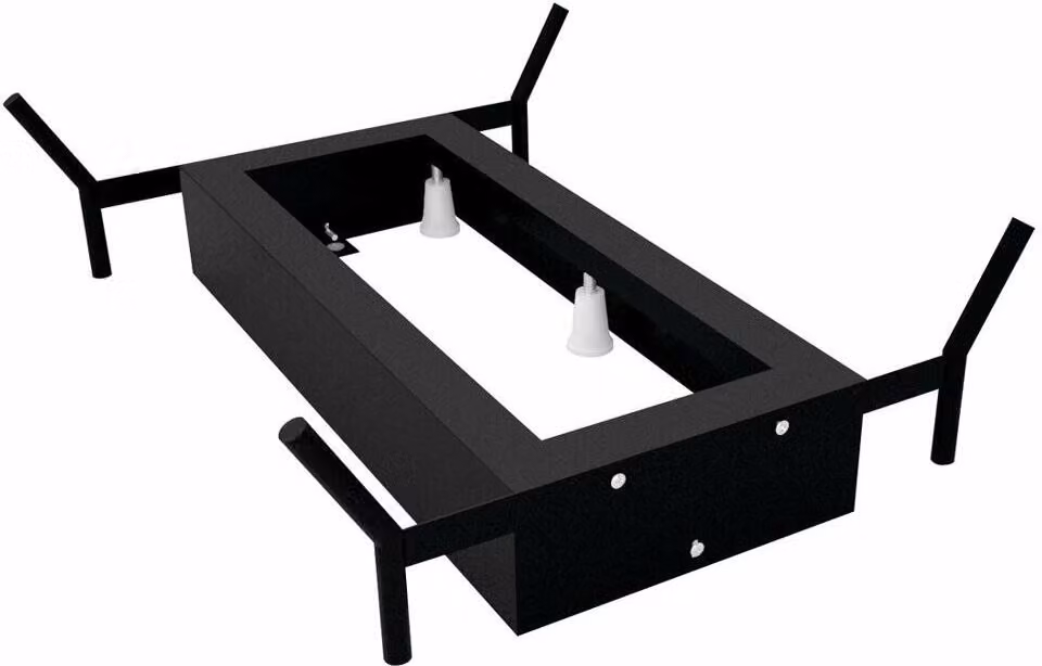 Telaio da bagno REDUTA 150x75 cm, nero opaco
