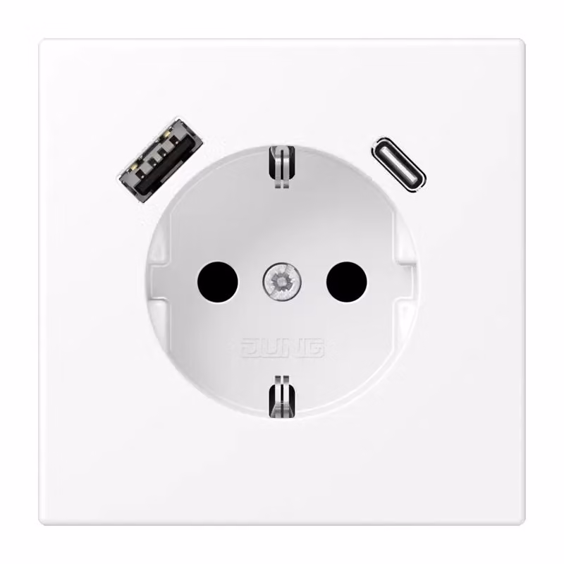 Jung SCHUKO Presa di corrente con USB tipo AC LS1520-15CAWWM (LS1520-15CAWWM)