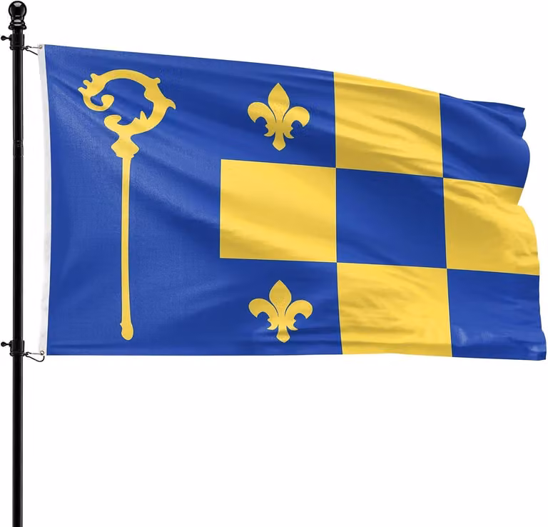 Bandiera del comune di Heumen, 90 x 150 cm, in poliestere, adatta per l'asta di bandiera