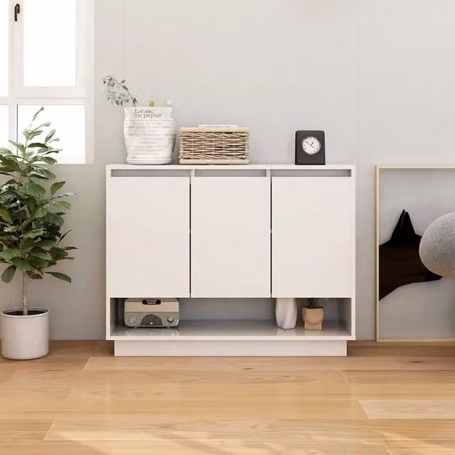 Credenza Buffet da Cucina Design Mania Bianca L: 97 cm, P: 31 cm, H: 75 cm in MDF – 1