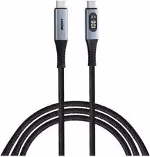 Cavo USB C Verbatim Sync & Charge 100W con Display, Nero, Lunghezza: 1,2 m