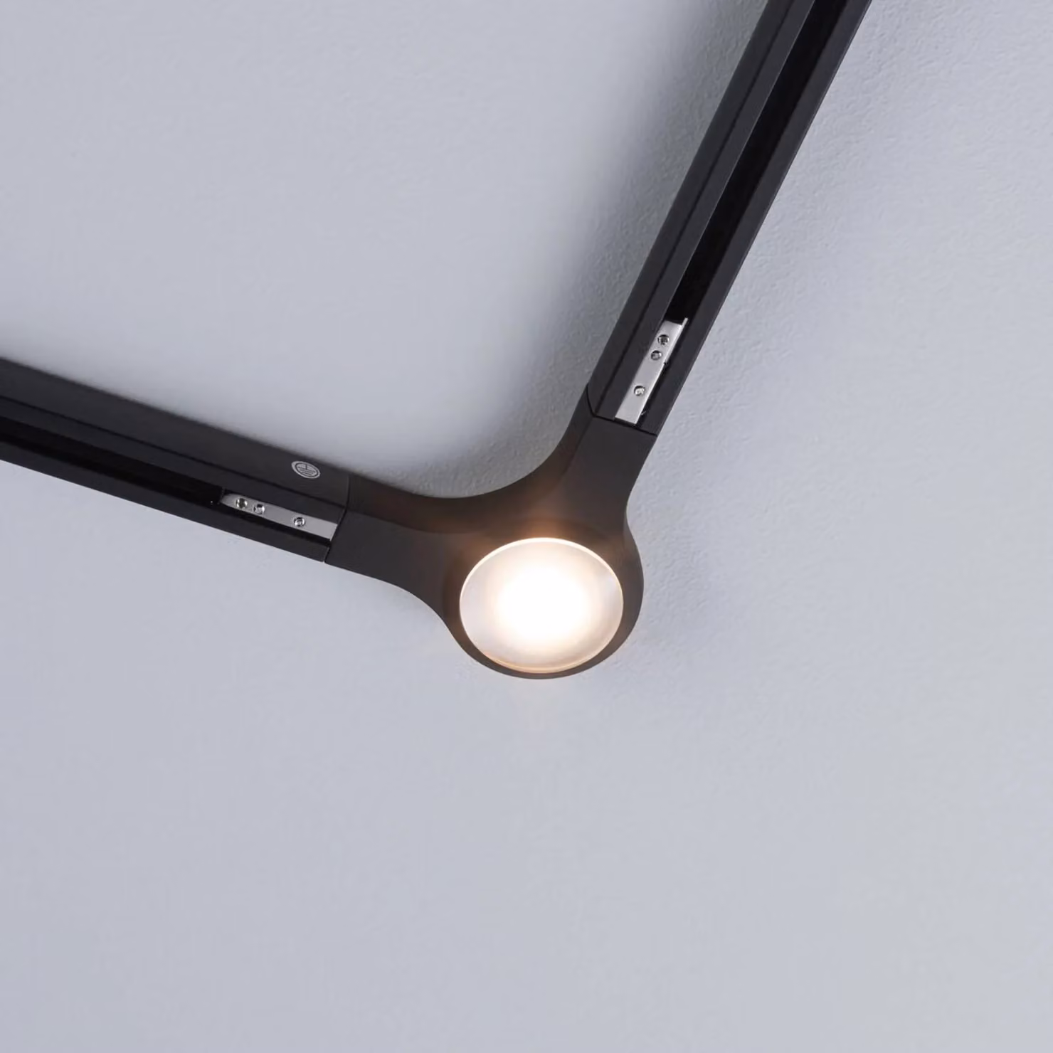 Paulmann Lampada LED con connettore a L 827 nero URail, dimmerabile, Nero, Soggiorno / Sala da pranzo, Metallo, Moderno