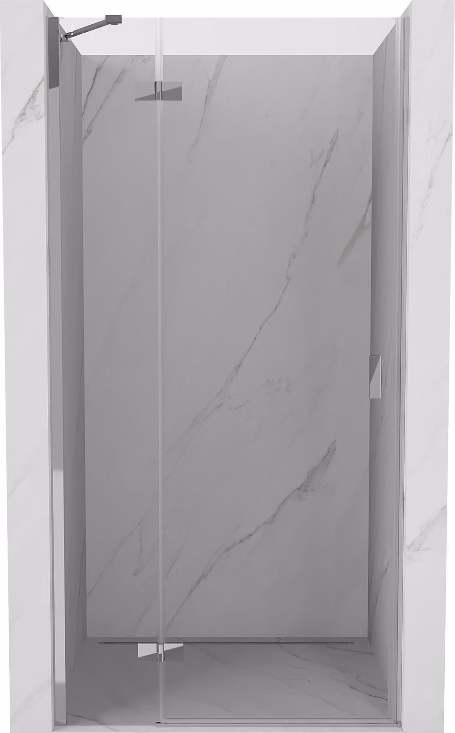 Mexen Mist-H porta doccia a battente sinistra 75 cm, trasparente, cromo - 8A5-075-000-01-00-L