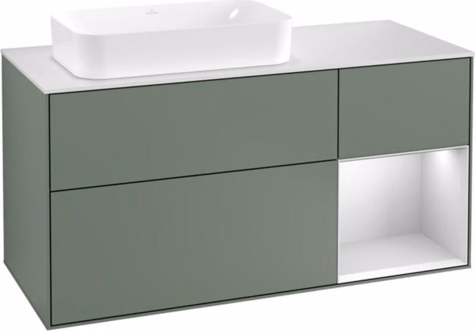Mobiletto V&B Finion 120cm, Pl w m, Rg r w m Lac, Oli. m Lac