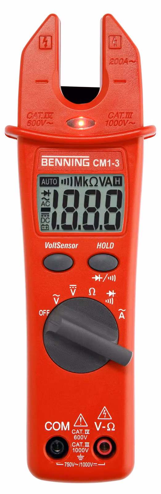 Benning CM 1-3, multimetro digitale a pinza amperometrica, 200A