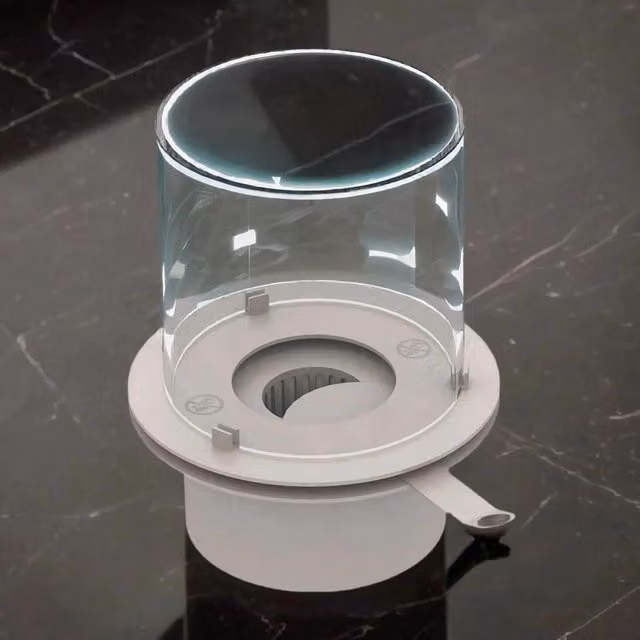 Bruciatore a gas DMORA per uso professionale, elemento riscaldante in acciaio, Grigio e Trasparente, L 25 x P 25 x H 31 cm