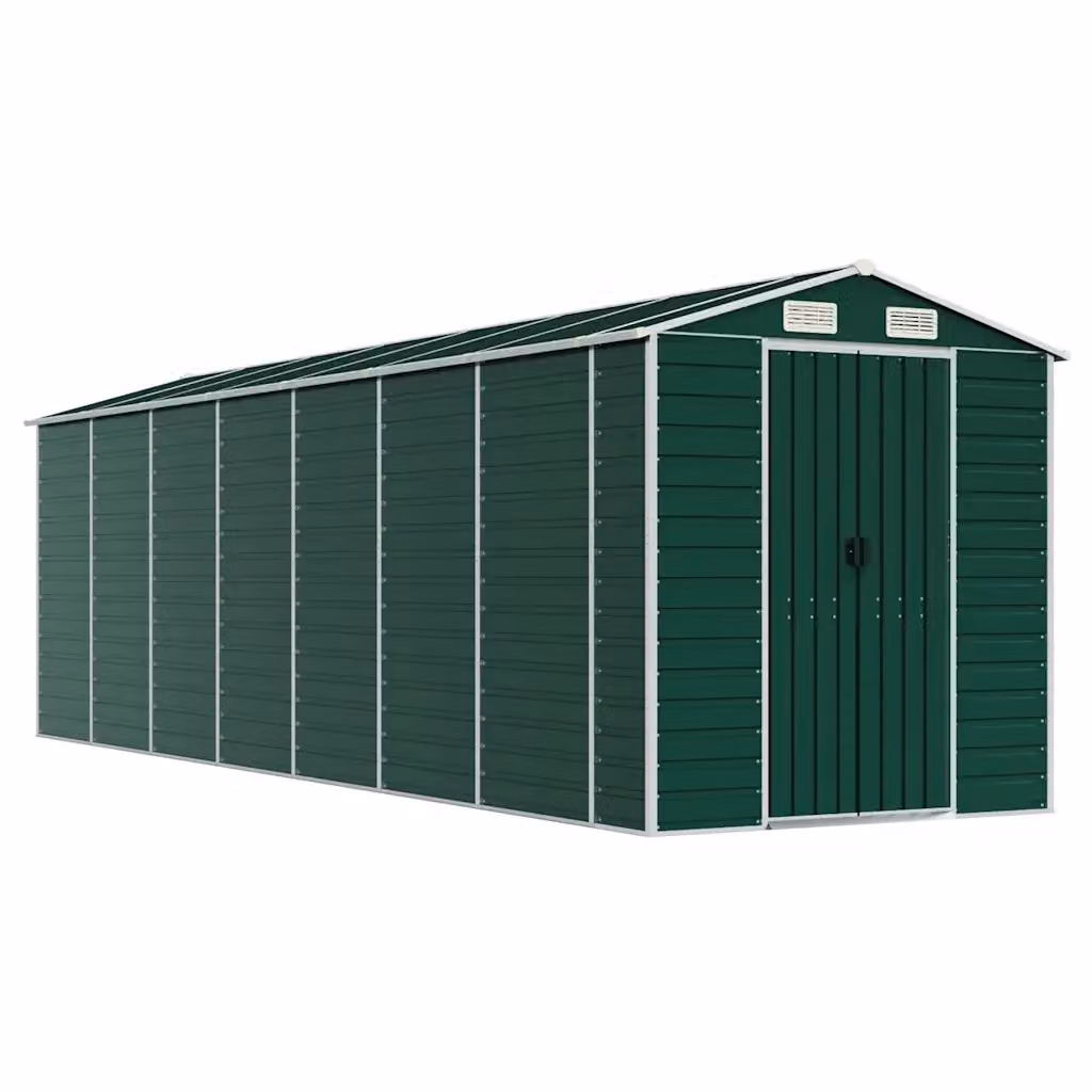 Capanno da Giardino Videx in Acciaio Zincato Verde L/P/H: 191 x 640 x 198 cm – 2