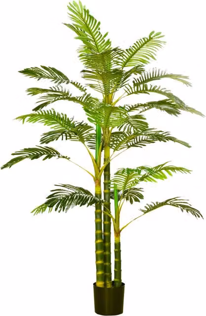 Palma artificiale con vaso HOMCOM, verde, Altezza: 190 cm – 1