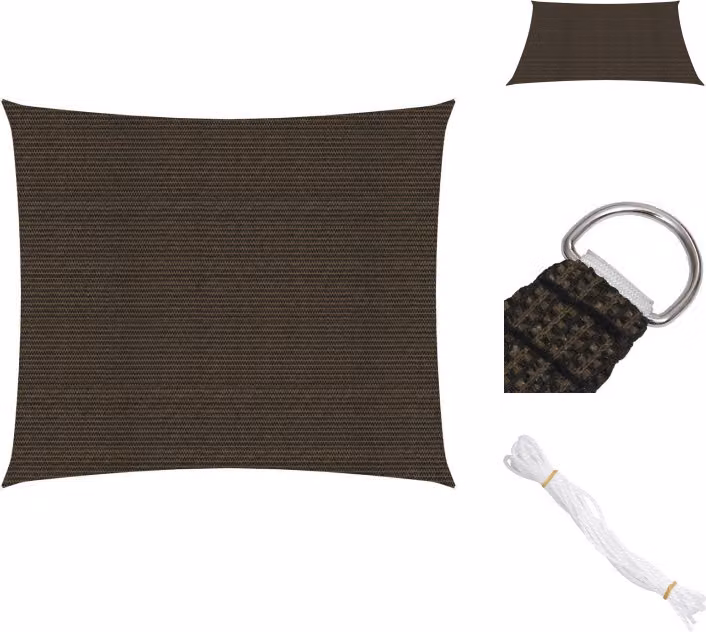 vidaXL Tenda da sole, 160 g/m², marrone, 2x2,5 m, HDPE - Tende da sole e protezioni solari