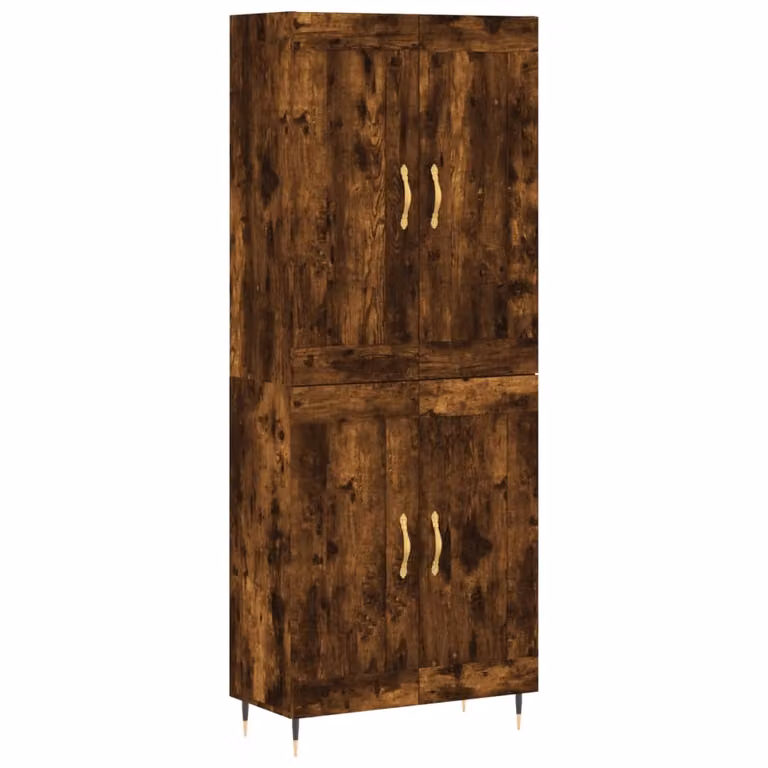 Credenza Rovere Fumo 69,5x34x180 cm in Legno Multistrato