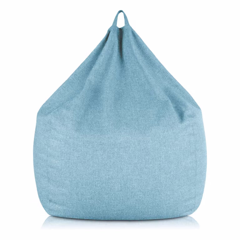 Poltrona sacco Pouf Piuma Celeste XL