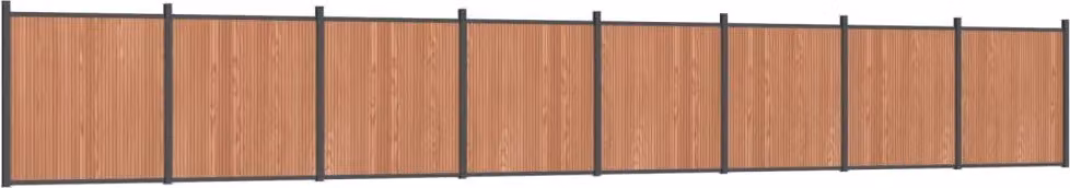 Pannello di Recinzione Marrone 1391x186 cm in WPC