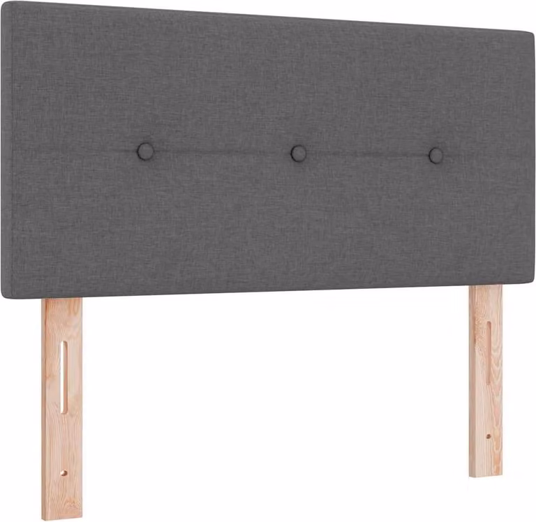 Testiera regolabile in altezza Grigio scuro 80 cm Tessuto