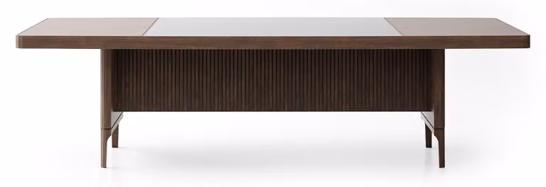 Eleganter Konferenztisch aus Holz in warmem Braun für modernes Büro
