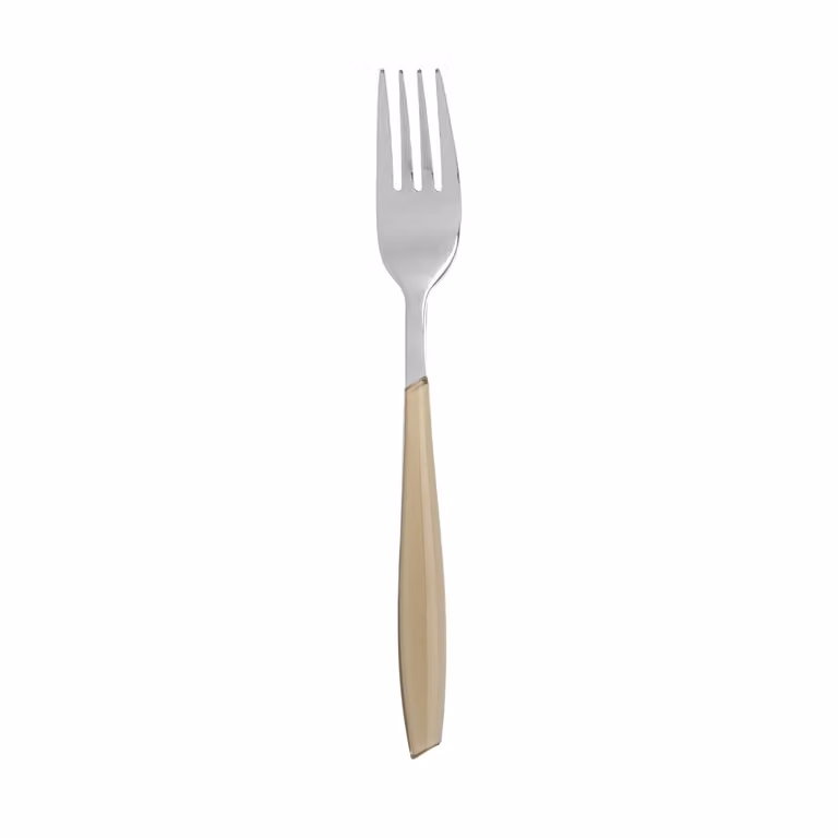 Forchetta da tavola Silhouette in acciaio inox lucido grigio argento lavabile in lavastoviglie