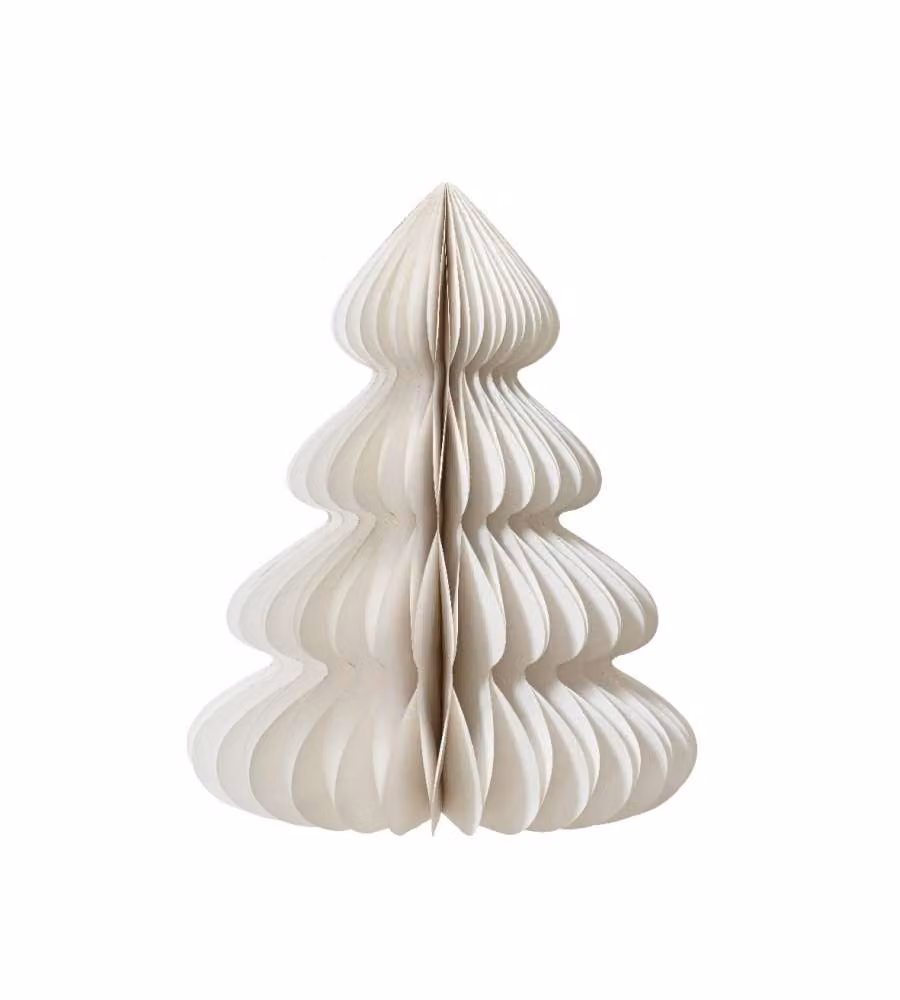 Decoris Albero di Natale in Carta Bianco - 72x90cm