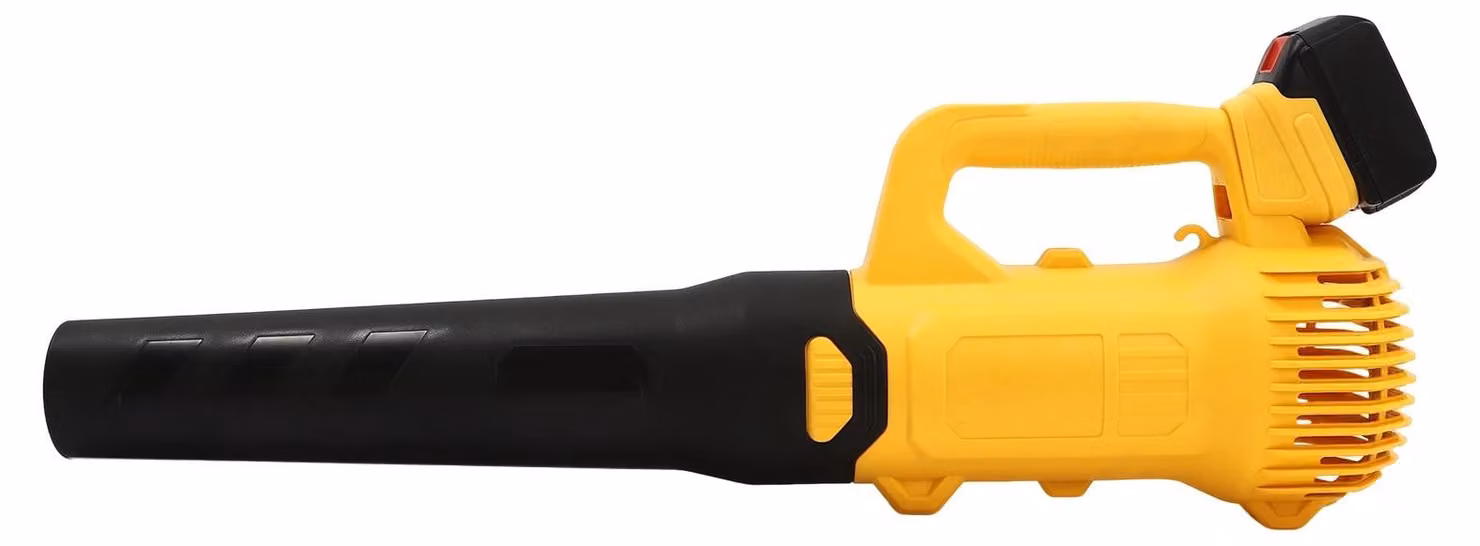 Soffiatore a batteria - Soffiatore portatile elettrico da 3000W - 2 batterie incluse - Ideale per giardino, prato, cantieri - Colore: giallo