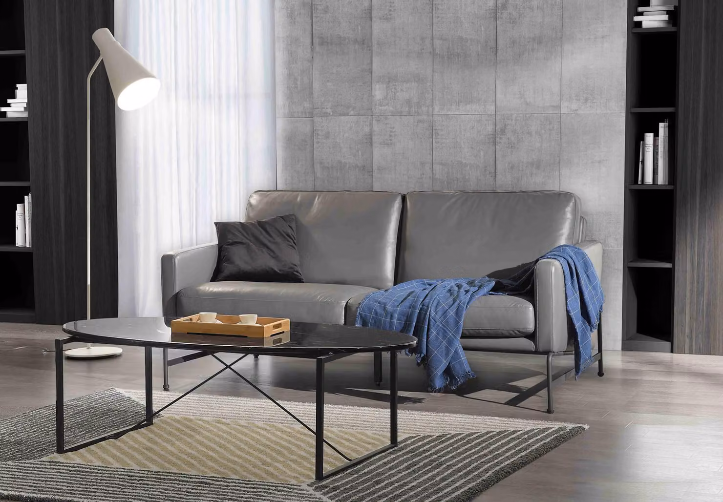 Luxus Designer Sitz Garnitur Sofa Couch Polster Set Leder 2+1+1 Couchen Sofas