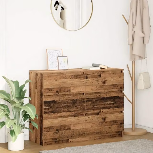 Credenza minimalista in legno marrone vidaXL L/P/H: 100 x 35 x 76 cm