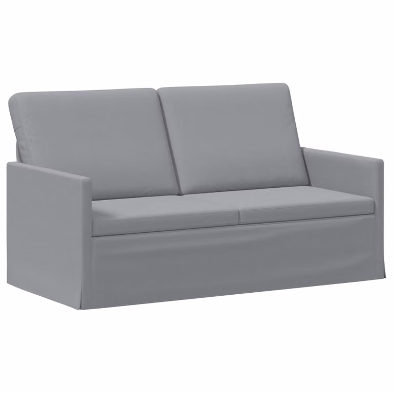 vidaXL Divano a 2 posti moderno in tessuto Grigio con struttura in metallo L/P/H: 150 x 81 x 82 cm