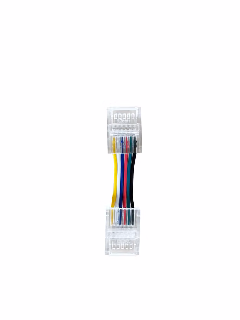 Connettore CLICK da 12 mm con cavo da 2,5 cm, RGB+CCT, 6 pin