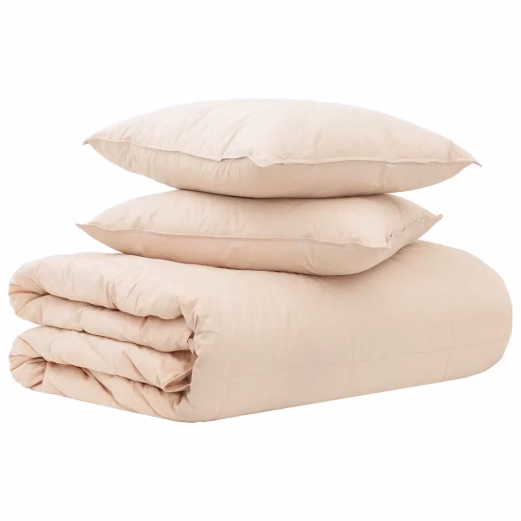 Set di 2 piumoni vidaXL per tutte le stagioni in cotone e fibra di kapok, beige, L/P: 200 x 240 cm – 2