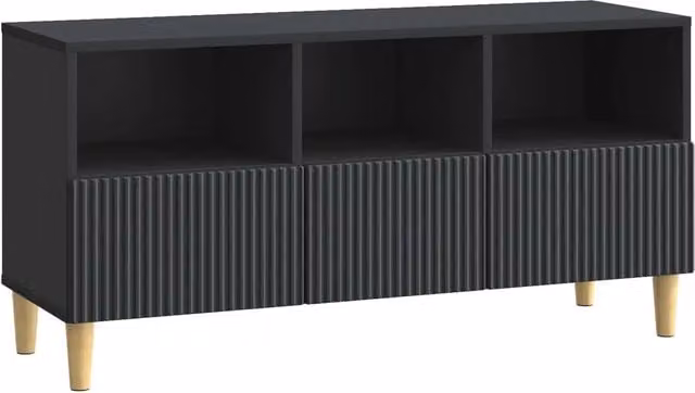Mobile TV e Credenza Moderno Design In Nero in Legno MDF L: 102 cm, P: 34,5 cm, H: 50 cm