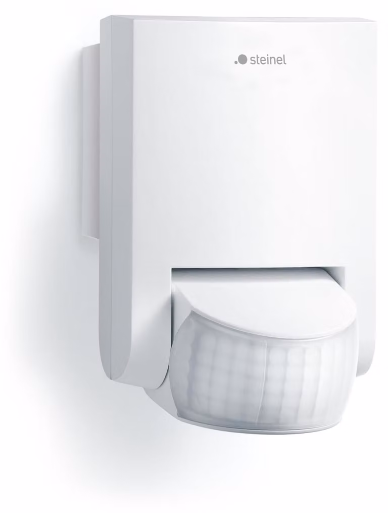 Sensore di movimento a infrarossi - Bianco - Portata 150 m - Multi-lente orientabile - Per l'esterno della casa