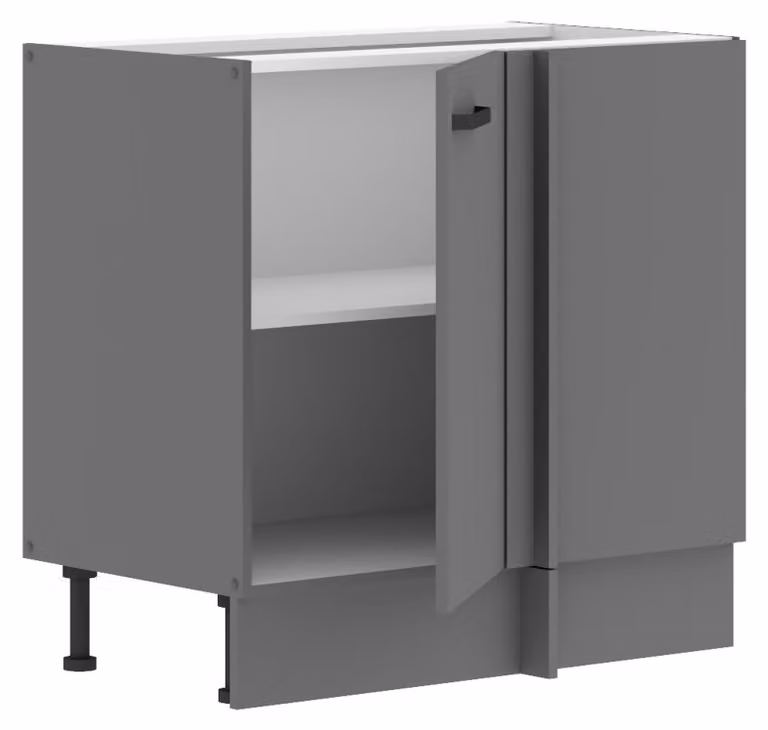 Cucina NESSA: mobile base angolare da 105 cm, antracite; linea cucina, blocco cucina, cucina componibile