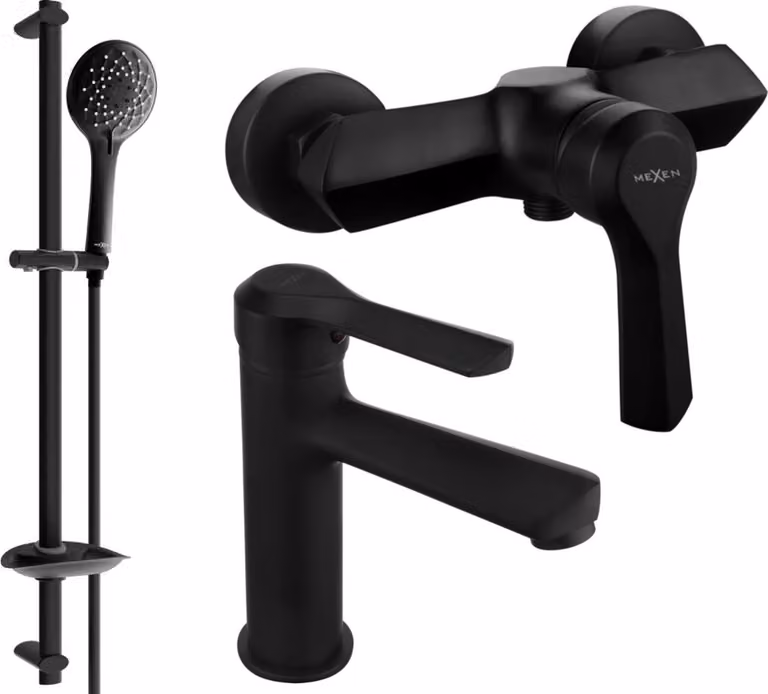 Mexen Sabre DB74 set doccia, nero - 72104DB74-70