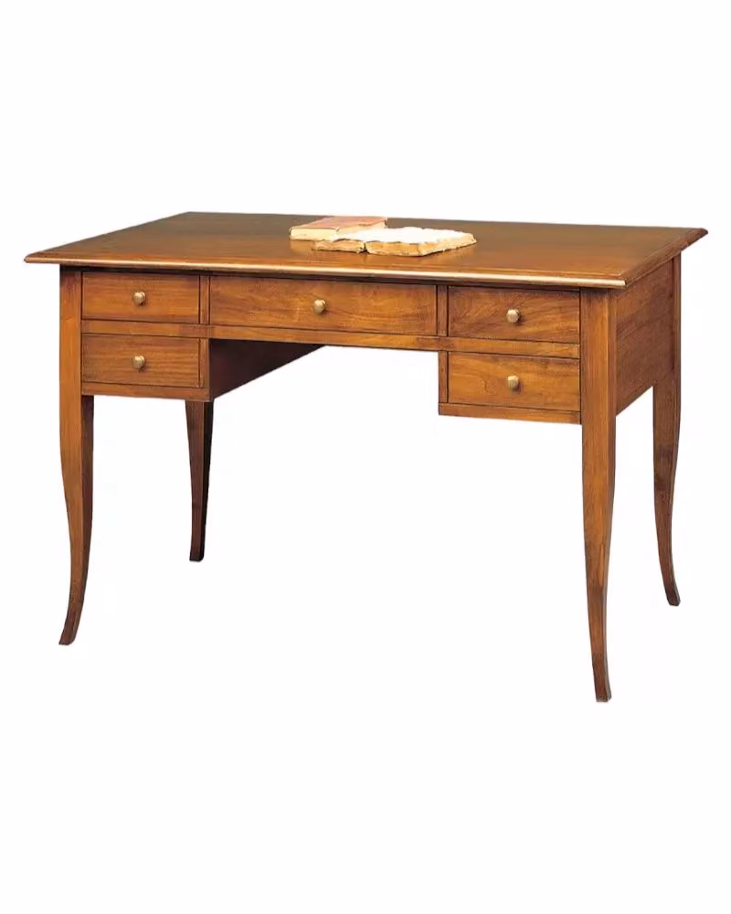 Scrivania in legno di pino Mobili 2G colore marrone L: 130 cm, P: 65 cm, H: 81 cm – 2