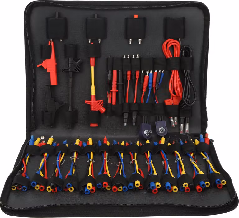 Kit di cavi di prova del circuito automobilistico Multimetro tester elettrico Strumenti diagnostici Cavo connettori cavo adattatore con custodia di trasporto