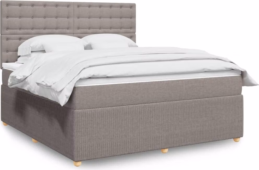 Maison Exclusive - Letto boxspring con materasso Taupe 180x200 cm Tessuto