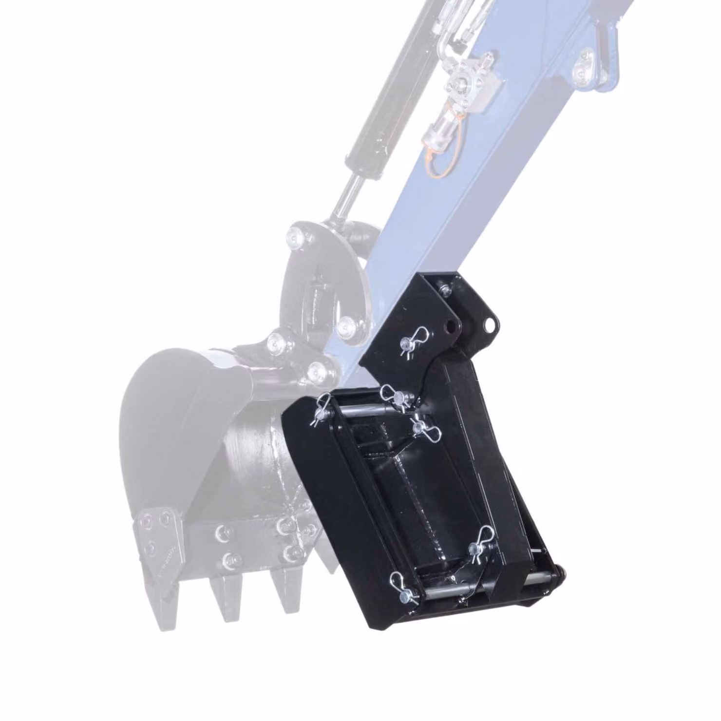 Pinza per mini-escavatori Scheppach, con griglia di supporto, per modello EXC1400 | 390 x 380 x 225 mm | Montaggio semplice | Stabile e resistente