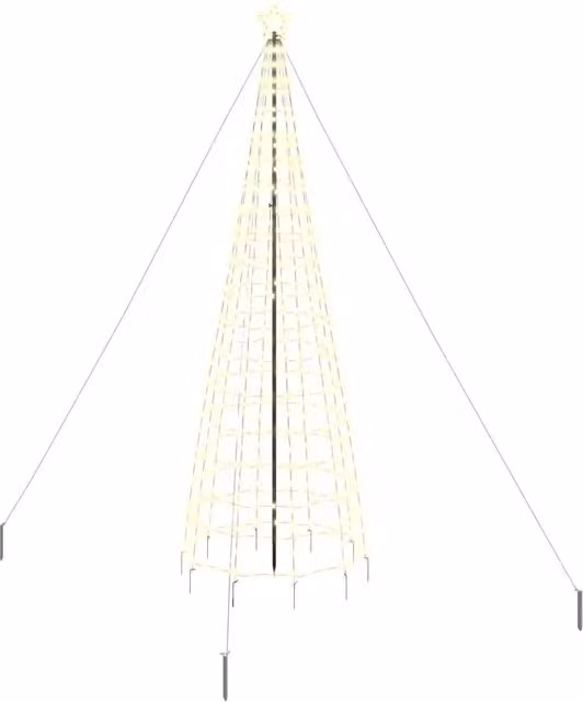 Albero di Natale LED con picchetti per il terreno-Luci decorative natalizie Oro 400 cm