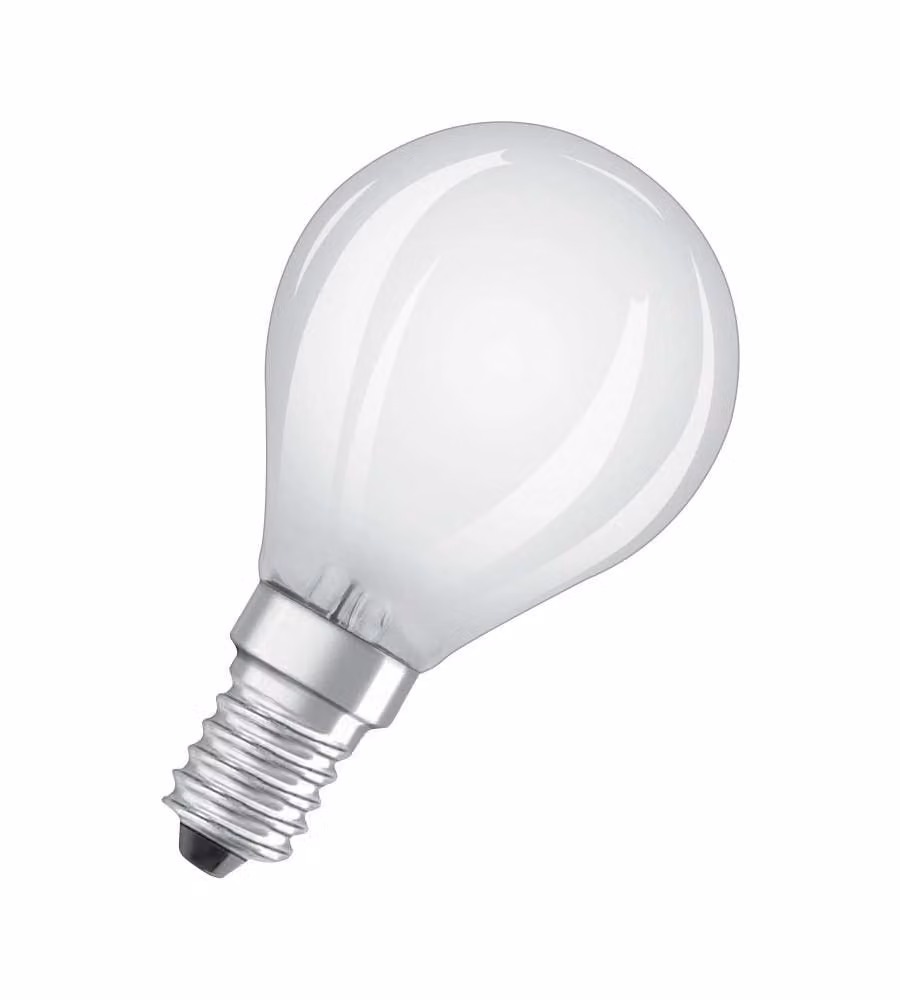 Lampadina LED Osram Star Classic P40 con filamento, Luce Calda, Attacco E14, Trasparente