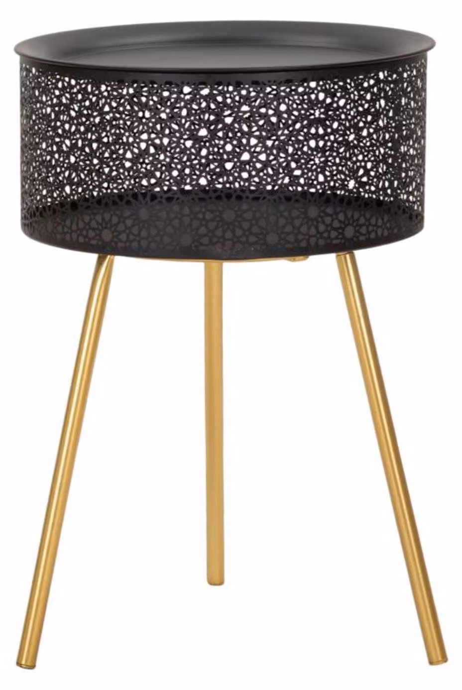 Mauro Ferretti tavolino Blacky Ø 35x50 cm oro nero