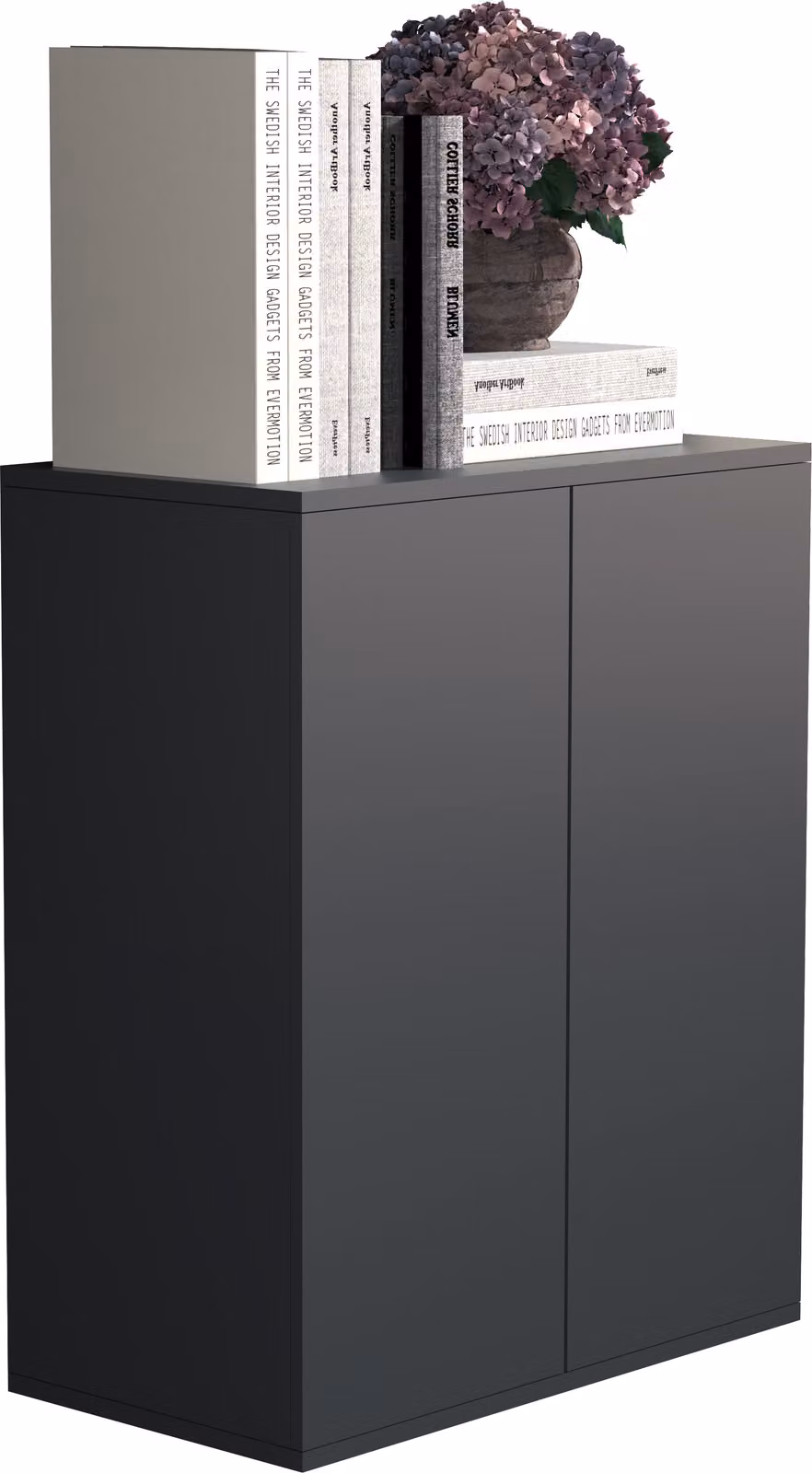 Cassettiera in legno | Tavolino con ante girevoli | Dimensioni ca. H. 73 x W. 60 x D. 32 cm - Dalosa 2