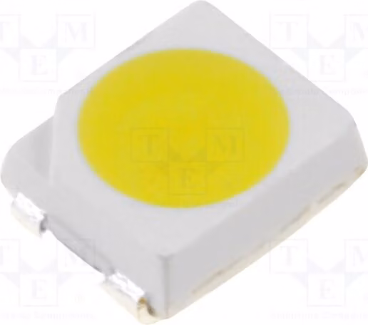 5 LED SMD, angolo di emissione 120°, 8-8,5 lm, luce bianca fredda, 6000K, tipo 3528, PLCC2, 20 mA, 2,6-3,3 V, modello OF-SMD3528W-S1, LE