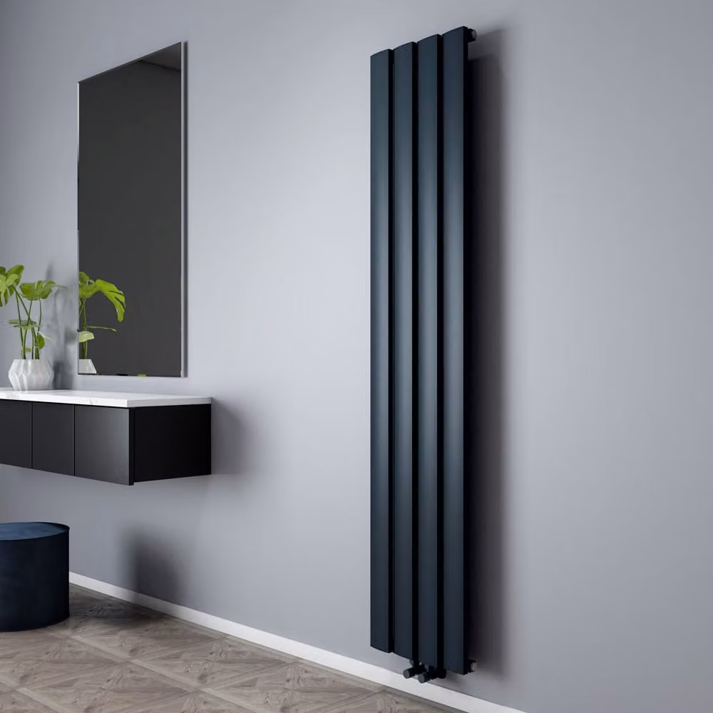 Radiatore di Design Verticale in Alluminio - Antracite - 1800mm x 280mm - Aris