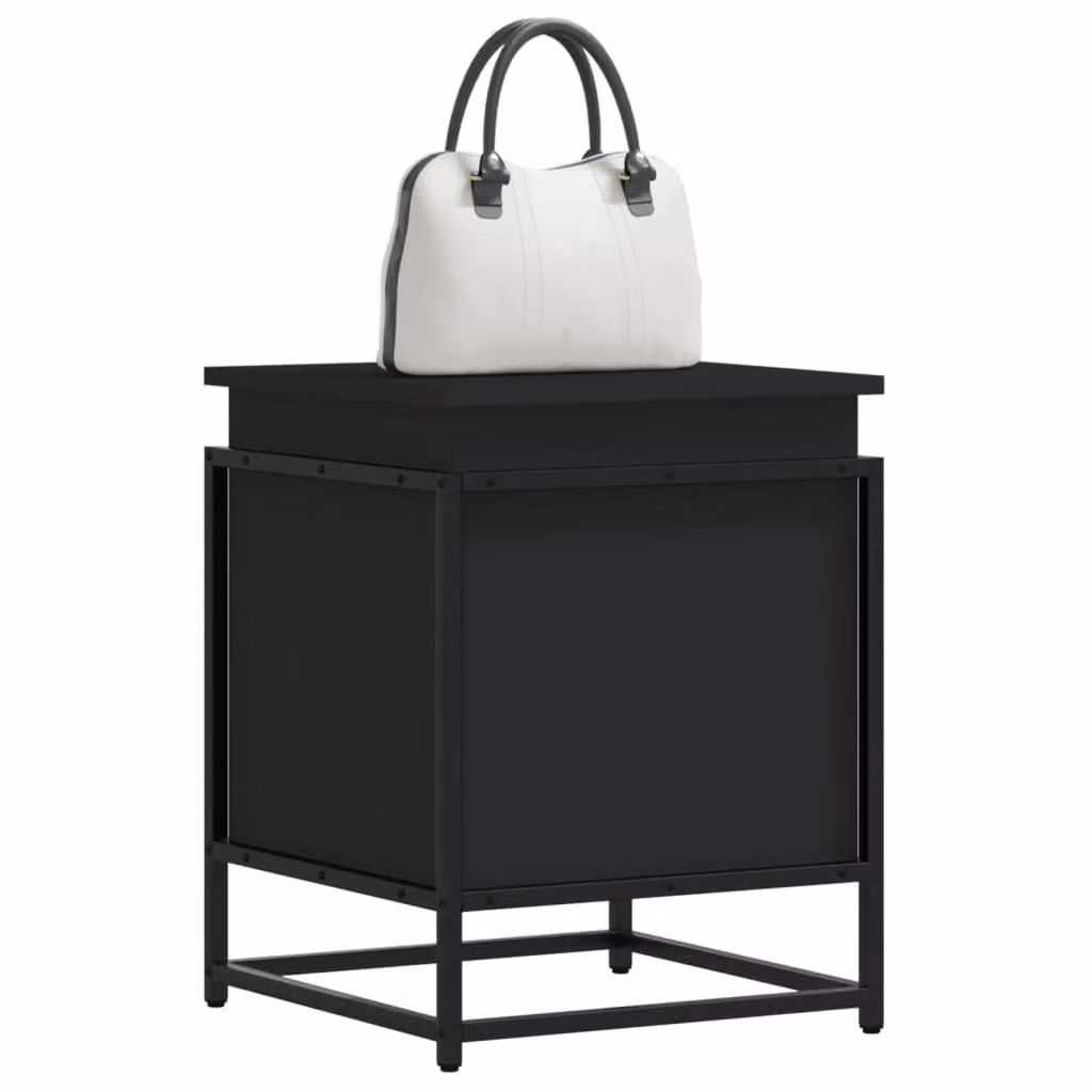 Contenitore con coperchio vidaXL nero in stile industriale L/P/H: 40 x 40 x 51,5 cm