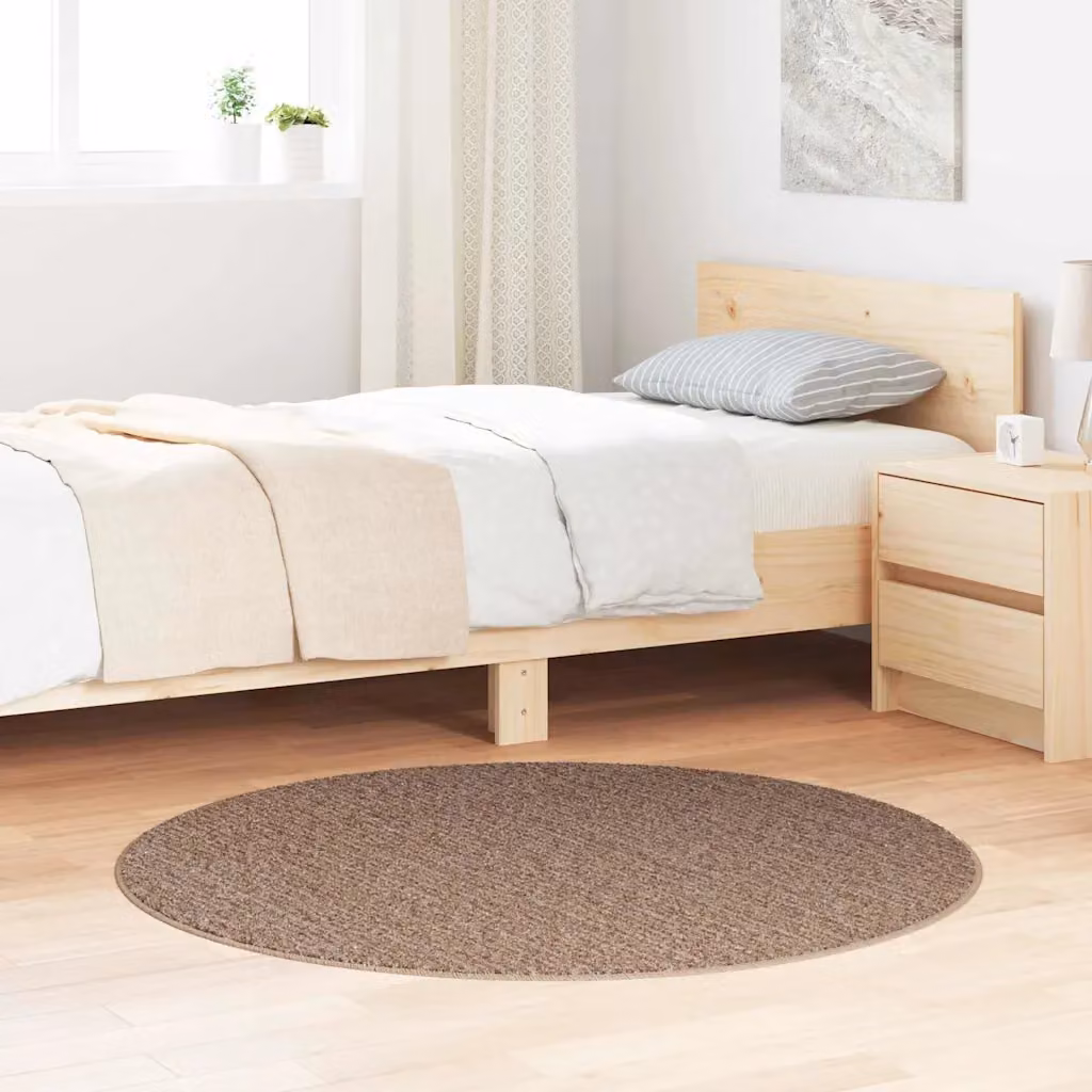 Tappeto Shaggy Quadrato vidaXL Marrone Antiscivolo e Lavabile in Polipropilene L/P: 120 x 120 cm