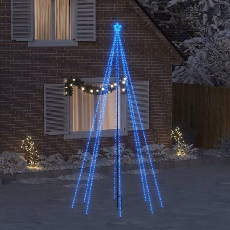 Albero di Natale a LED vidaXL Blu, 576 LED, 3,6 m