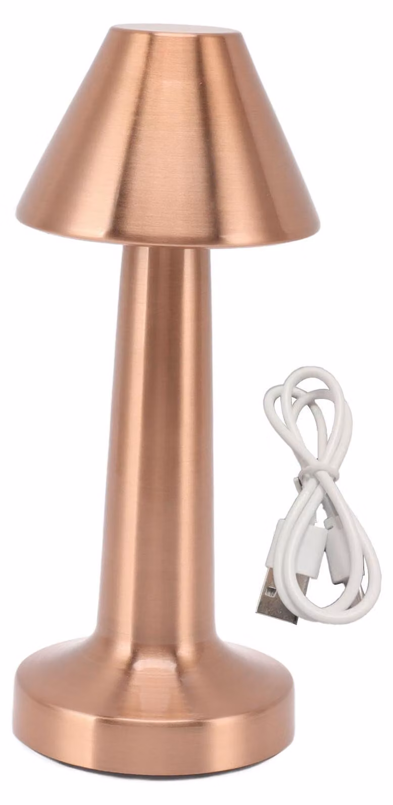 Lampada da tavolo a LED 3 W, 3 colori, regolazione continua dell'intensità luminosa, ricaricabile tramite USB, luce notturna wireless