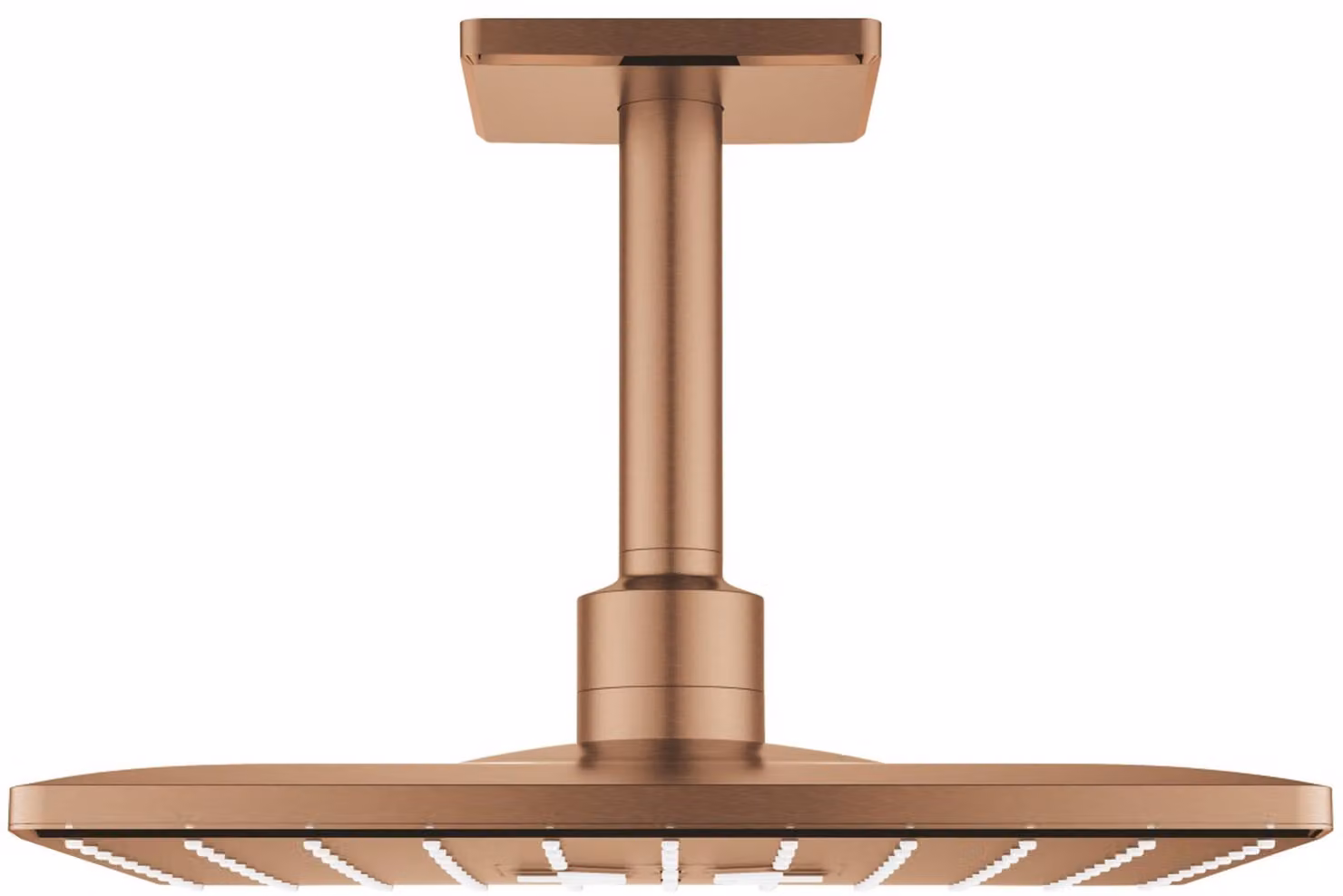 Grohe Rainshower SmartActive Cube - Soffione 310, braccio doccia 142 mm, 2 getti, spazzolato Warm Sunset 26481DL0