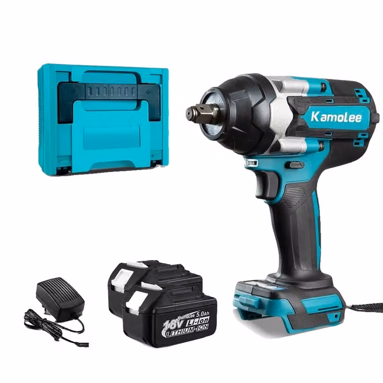 Chiave a cricchetto elettrica ricaricabile, motore brushless da 18V, coppia massima di 1200 Nm, batteria da 5/lili0 Ah x2
