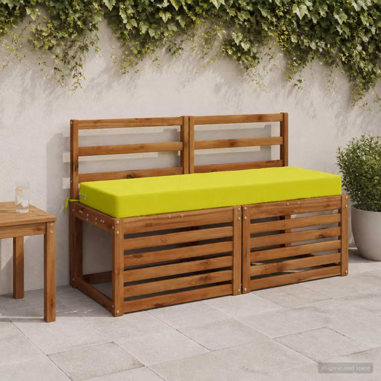 Cuscino per la seduta vidaXL SOEST in poliestere verde brillante con rivestimento lavabile e resistente ai raggi UV