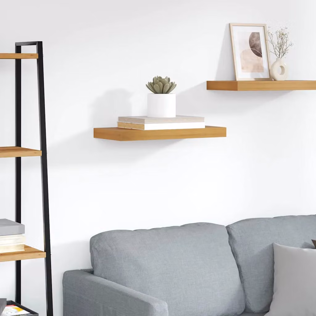 Scaffale da parete moderno vidaXL in legno marrone L 50 x P 23,5 x H 3,8 cm